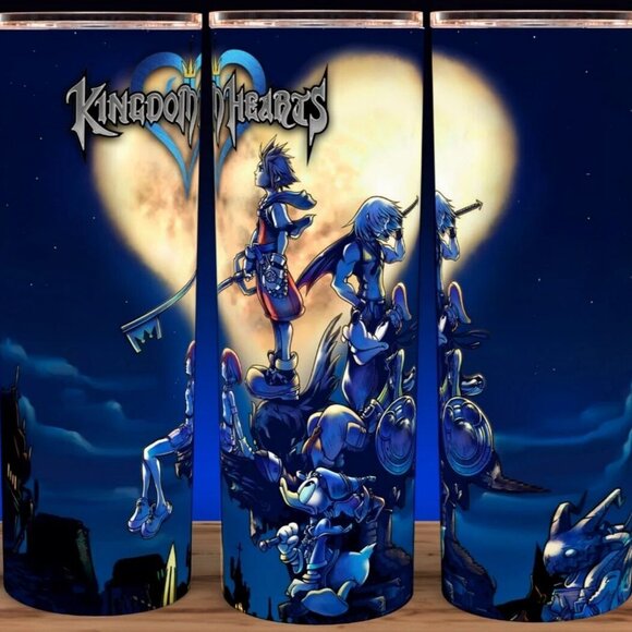 Kingdom Heart Sora - Final Fantasy with Mickey Mouse Cup Mug Tumbler 20oz - Picture 1 of 3